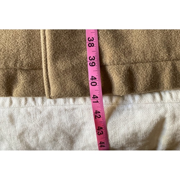 Mens hooded wool overcoat J Crew, concealed front zipper snaps 2 front pockets - Picture 11 of 11